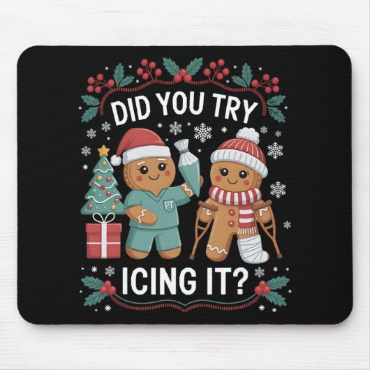 Weihnachts Physiotherapie Feiertage C Mousepad (Vorne)