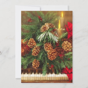Weihnachts-Piano Budget Mini Feiertagskarte