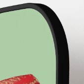 Weihnachts-Pickleball Cheer - Weihnachtsmannmütze Pickleball Schläger (Linke Seite)