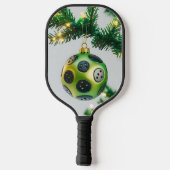 Weihnachts-Pickleball Cheer - Weihnachtsmannmütze Pickleball Schläger (Rückseite)