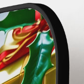 Weihnachts-Pickleball-Chef - Weihnachtsmannmütze & Pickleball Schläger (Linke Seite)