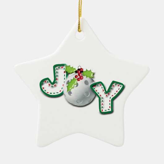 Weihnachts-PIckleball-Freude Keramik Ornament (Vorne)