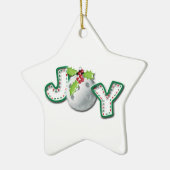 Weihnachts-PIckleball-Freude Keramik Ornament (Links)
