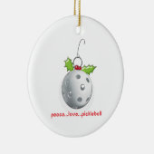 Weihnachts-Pickleball-Ornament Keramik Ornament (Rechts)
