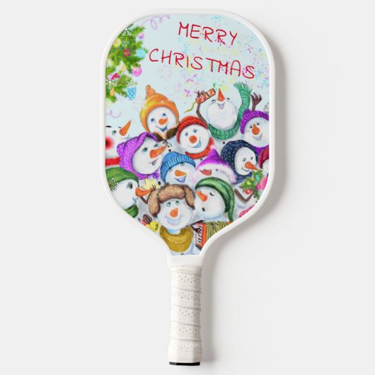 Weihnachts-Pickleball-Paddle-Geschenk Snowmans Par Pickleball Schläger (Rückseite)