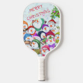 Weihnachts-Pickleball-Paddle-Geschenk Snowmans Par Pickleball Schläger (Vorderseite)