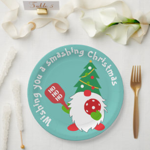 🎅 Weihnachts-Pickleball Paper-Teller Pappteller