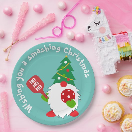 🎅 Weihnachts-Pickleball Paper-Teller Pappteller (Party)