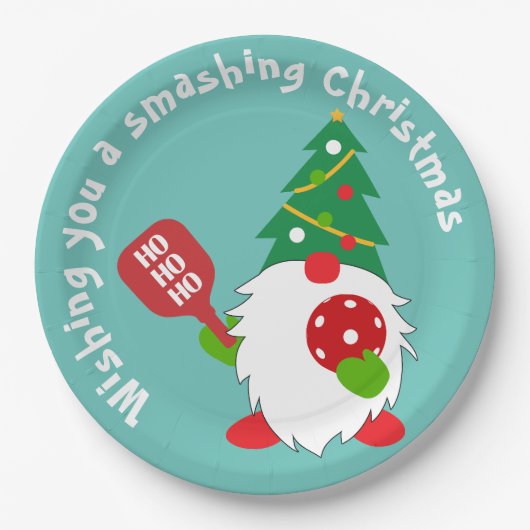 🎅 Weihnachts-Pickleball Paper-Teller Pappteller (Vorderseite)