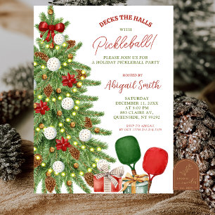 Weihnachts-Pickleball-Party Einladung