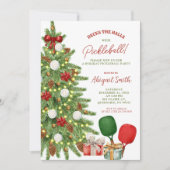 Weihnachts-Pickleball-Party Einladung (Vorderseite)