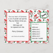 Weihnachts-Pickleball Postkarte (Rückseite)