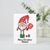 Weihnachts-Pickleball Postkarte (Stehend Vorderseite)