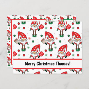 Weihnachts-Pickleball Postkarte
