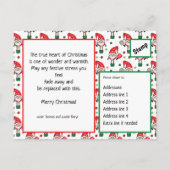 Weihnachts-Pickleball Postkarte (Rückseite)