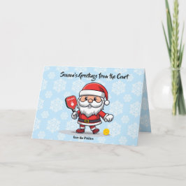 Weihnachts-Pickleball Santa Feiertagskarte