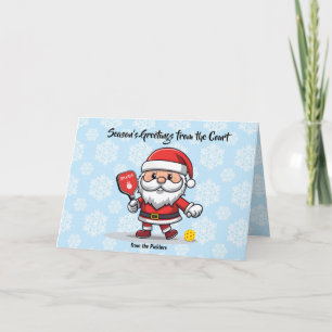 Weihnachts-Pickleball Santa Feiertagskarte