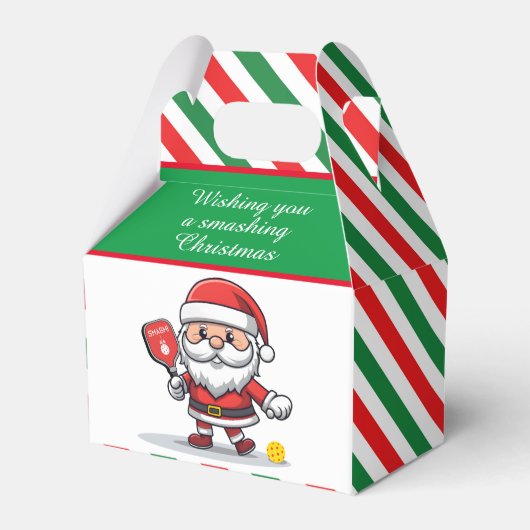 Weihnachts-Pickleball Santa Geschenkschachtel (Vorderseite)