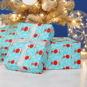 Weihnachts-Pickleball-Schläger Freude Schneeflocke Geschenkpapier