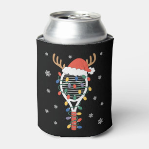 Weihnachts-Pickleball-Schläger-Rentier-Geweih Xmas Dosenkühler