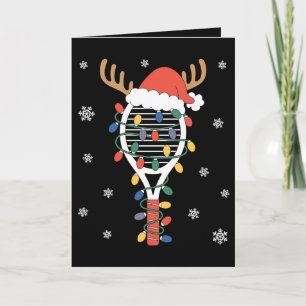 Weihnachts-Pickleball-Schläger-Rentier-Geweih Xmas Karte
