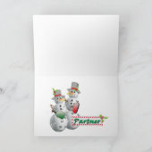 Weihnachts-Pickleball-Schneepartner Karte (Innenseite)