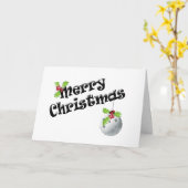 Weihnachts-Pickleball-Schneepartner Karte (Gelbe Blume)