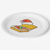 Weihnachts-Picknickkorb Pappteller (Schrägansicht)