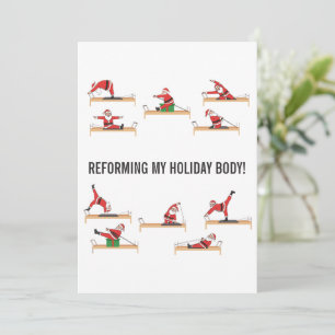 Weihnachts-Pilates Santa Reformer Feiertagskarte