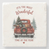 Weihnachts-Pillow Steinuntersetzer (Vorderseite)