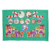 Weihnachts-Pillowcase mit Santa, Jerry und Rex Kissenbezug (Vorderseite)