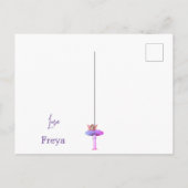 Weihnachts-Pilz-Fantasie-Faible Sterne Lila Postkarte (Rückseite)