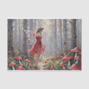 Weihnachts-Pilz-Feendekoupage Seidenpapier