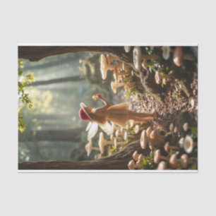 Weihnachts-Pilz-Feendekoupage Seidenpapier