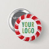 Weihnachts-Pinback-Button mit Firmenlogo Button (Vorne & Hinten)