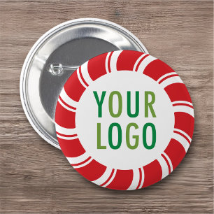 Weihnachts-Pinback-Button mit Firmenlogo Button