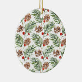 Weihnachts-Pine-Cone Familiendekoration Foto Keramik Ornament (Rechts)