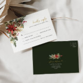 Weihnachts Pine Floral Winter Wedding RSVP Card