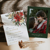 Weihnachts Pine Floral Winter Wedding RSVP Card Karte