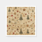 Weihnachts-Pine-Trees Parchment Decoupage Serviette (Vorderseite)