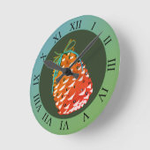 Weihnachts-Pinecones Runde Wanduhr (Winkel)