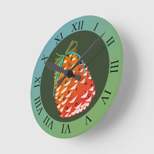 Weihnachts-Pinecones Runde Wanduhr (Winkel)