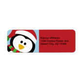 Weihnachts-Pinguin-Adressenschilder (Vorne)
