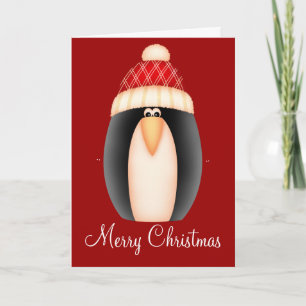 Weihnachts-Pinguin d1 Weihnachts-Grußkarte Feiertagskarte
