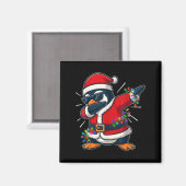 Weihnachts-Pinguin Dabbing Lichter Weihnachten für Magnet (Vorderseite/Rückseite)