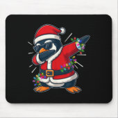 Weihnachts-Pinguin Dabbing Lichter Weihnachten für Mousepad (Vorne)