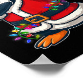 Weihnachts-Pinguin Dabbing Lichter Weihnachten für Poster (Ecke)
