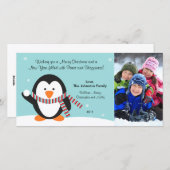 Weihnachts-Pinguin-Fotokarte 2011 Feiertagskarte (Vorne/Hinten)