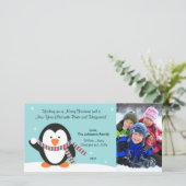 Weihnachts-Pinguin-Fotokarte 2011 Feiertagskarte (Stehend Vorderseite)