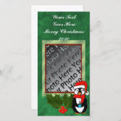 Weihnachts-Pinguin-Fotokarte Feiertagskarte (Vorne/Hinten)